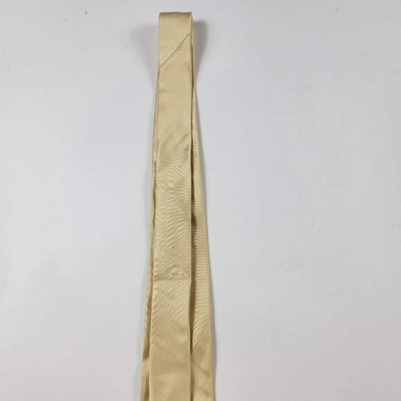 Michael Kors Mens Solid Beige Formal Tie 100% Silk - Picture 6 of 10